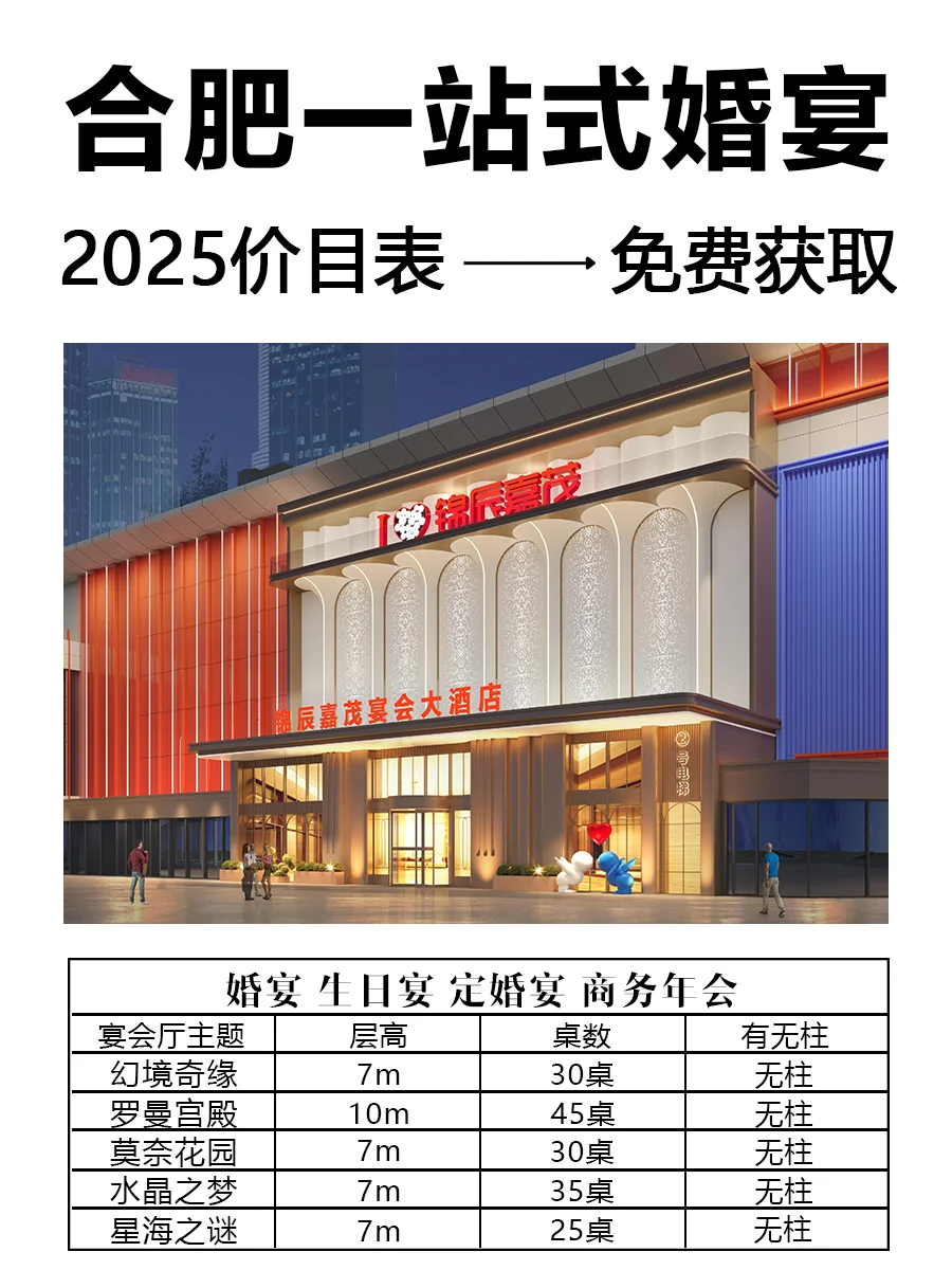8500平5个厅！合肥综合性宴会酒店【锦辰嘉茂】